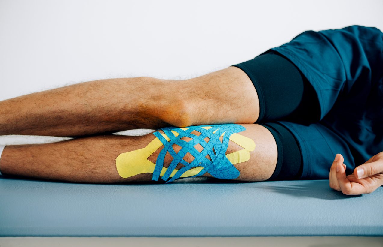 Kinesio taping for patient experiencing knee pain